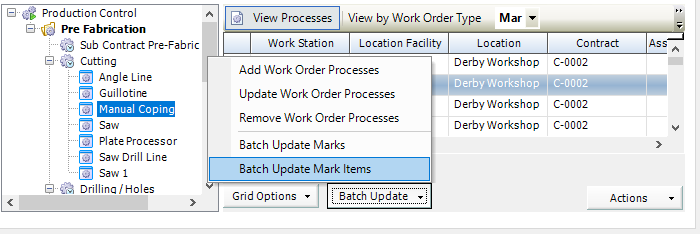 Batch update mark items